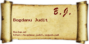 Bogdanu Judit névjegykártya